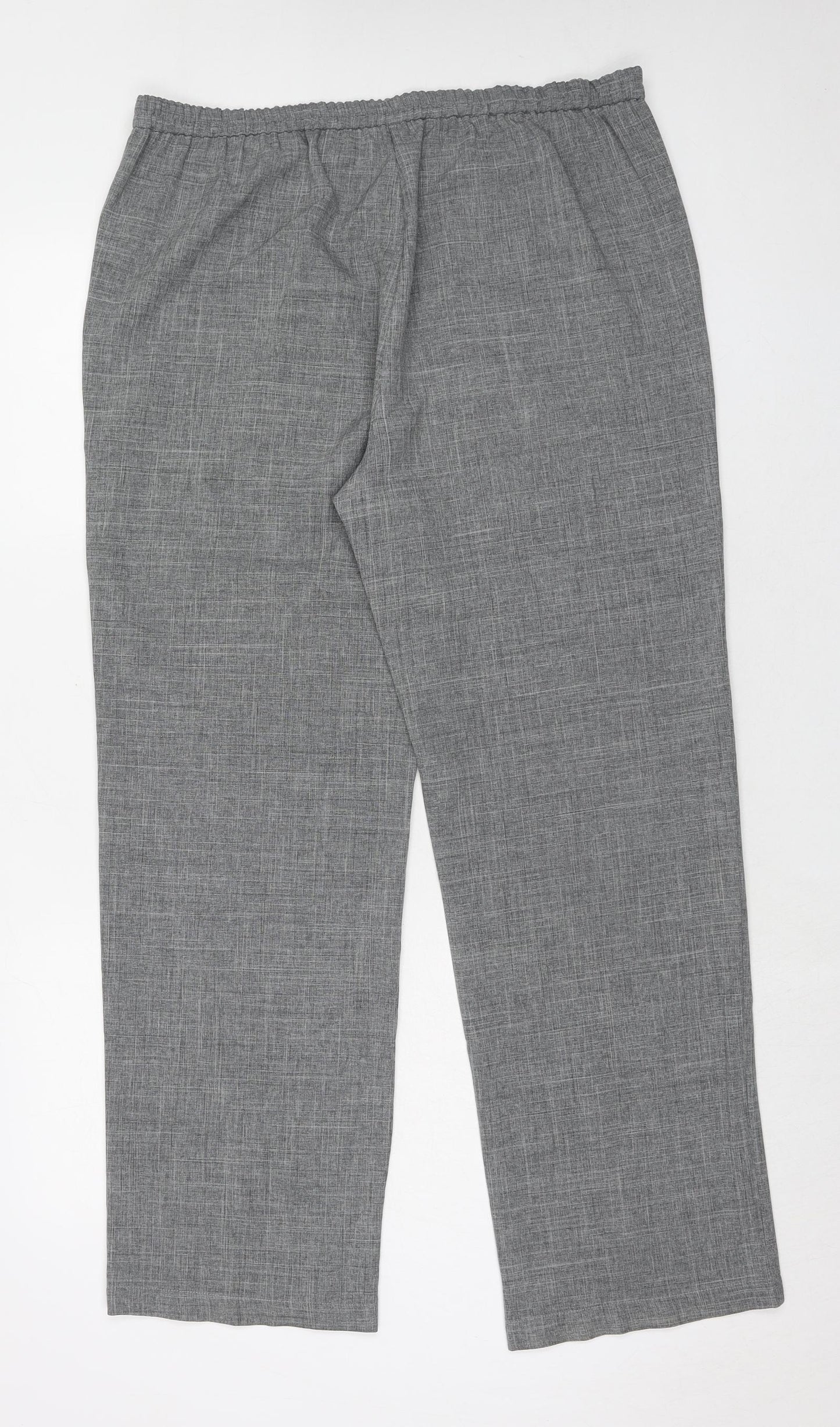 Damart Womens Grey Polyester Trousers Size 14 Regular Drawstring