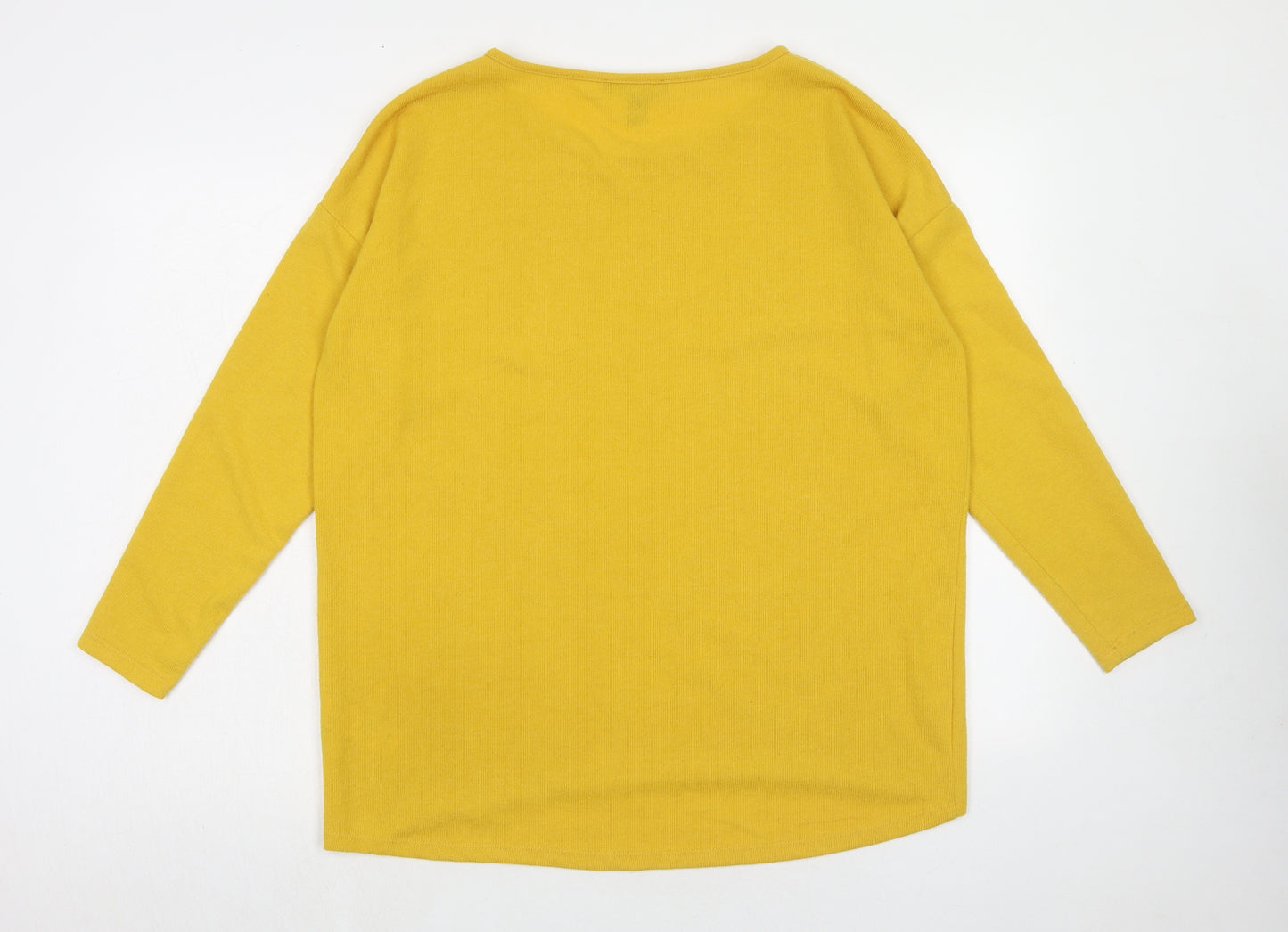 New Look Womens Yellow Polyester Pullover Sweatshirt Size M Pullover