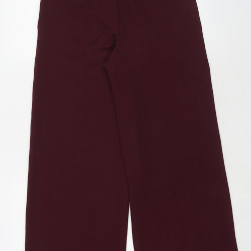 Topshop Womens Red Polyester Trousers Size 6 Regular