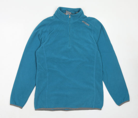 TOG24 Womens Blue Polyester Pullover Sweatshirt Size 14 Zip