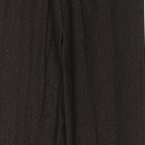 Marks and Spencer Womens Brown Polyester Trousers Size 12 Regular