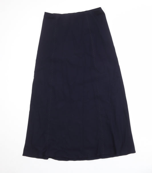 Marks and Spencer Womens Blue Viscose Swing Skirt Size 12