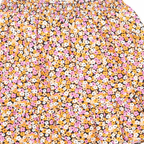 New Look Girls Multicoloured Floral Polyester A-Line Skirt Size 13 Years Regular Pull On