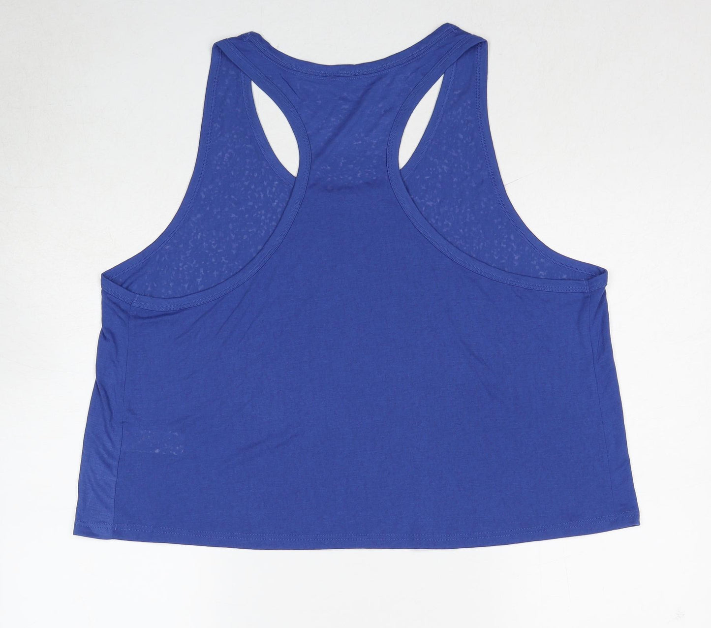 GOODMOVE Womens Blue Polyester Basic Tank Size 18 Scoop Neck Pullover