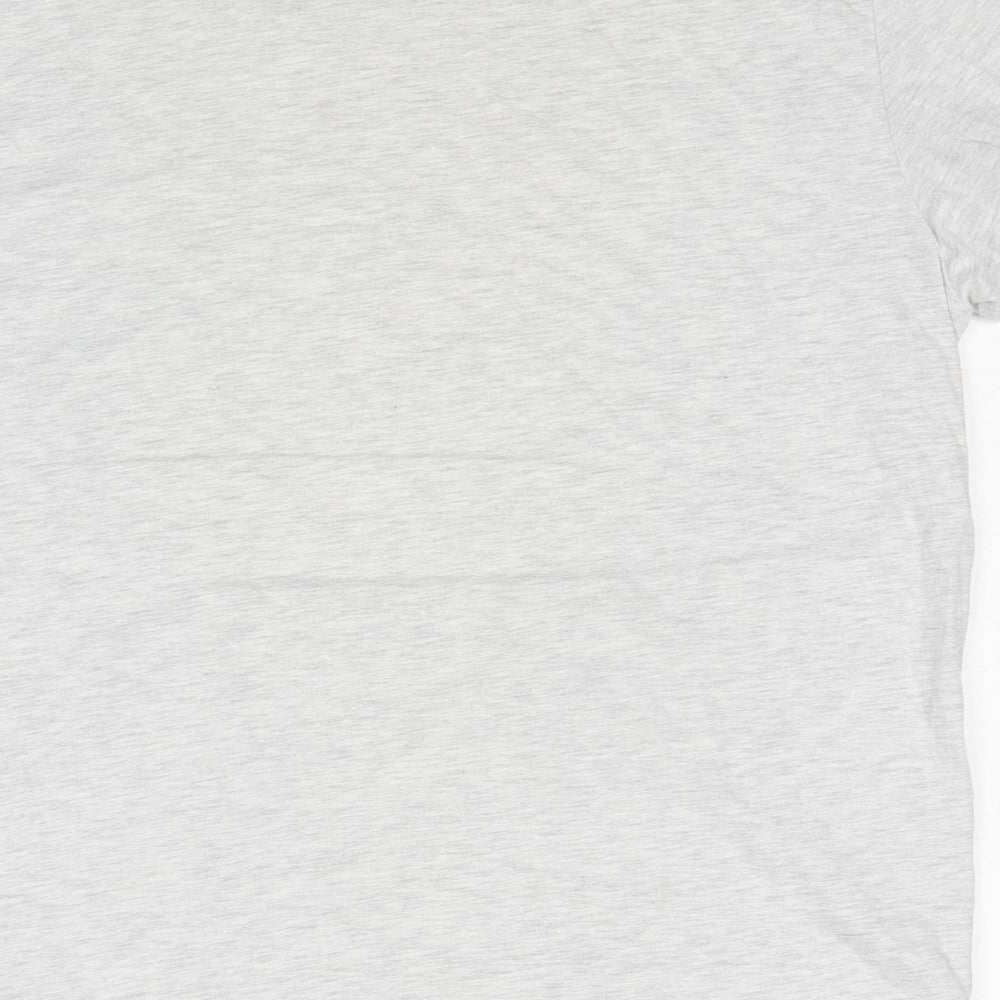 Burton Mens Grey Cotton T-Shirt Size M Round Neck