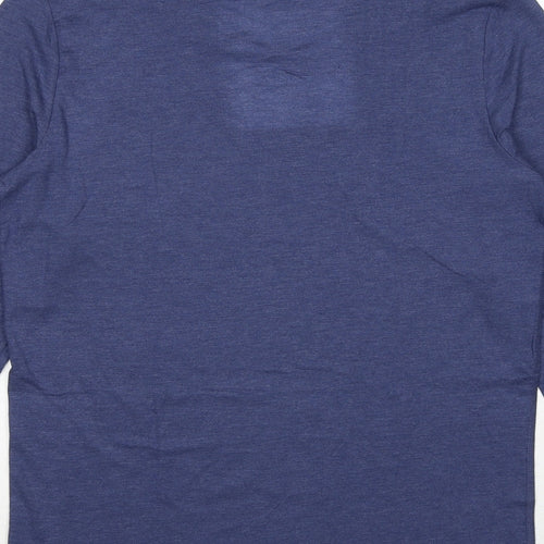Marks and Spencer Mens Blue Acrylic T-Shirt Size M Round Neck