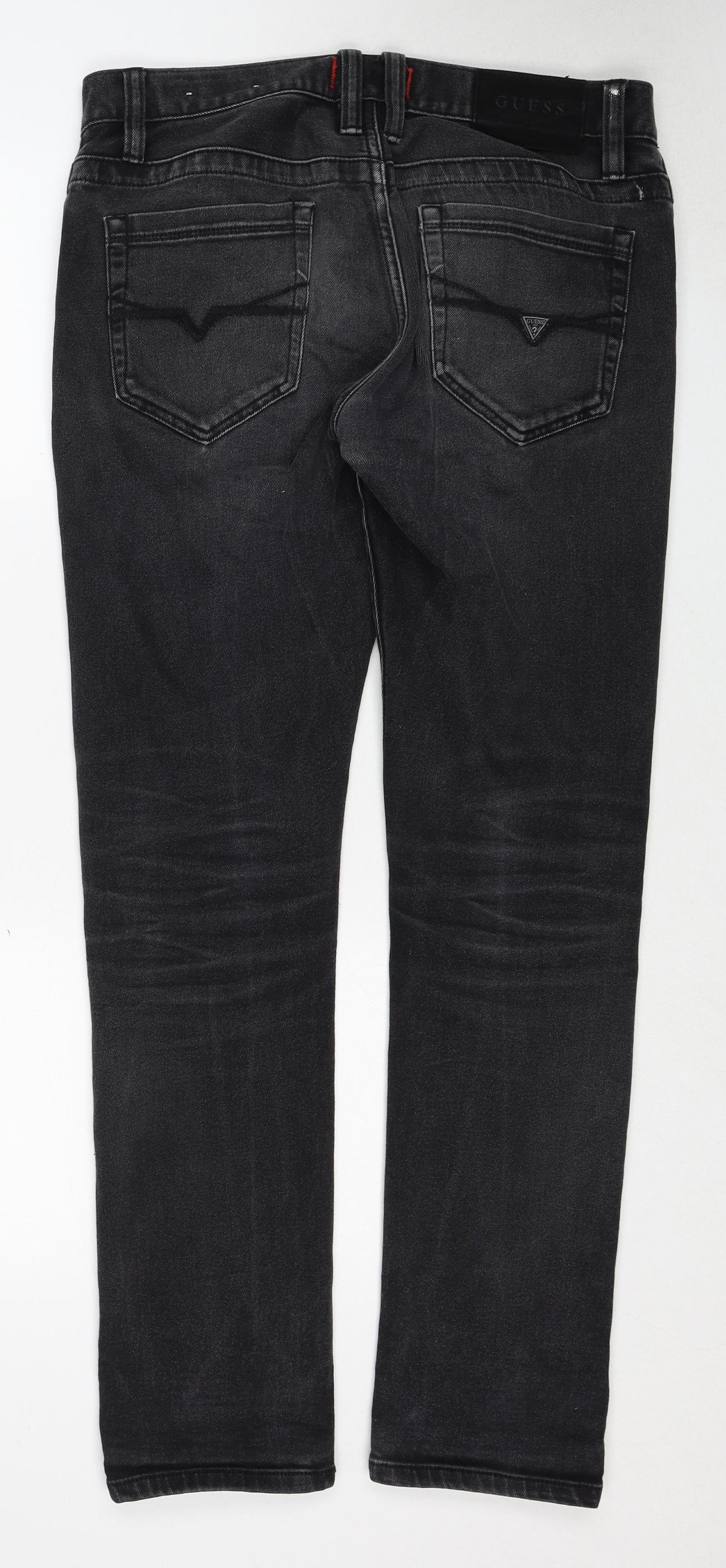 GUESS Mens Black Cotton Skinny Jeans Size 32 in Regular Zip