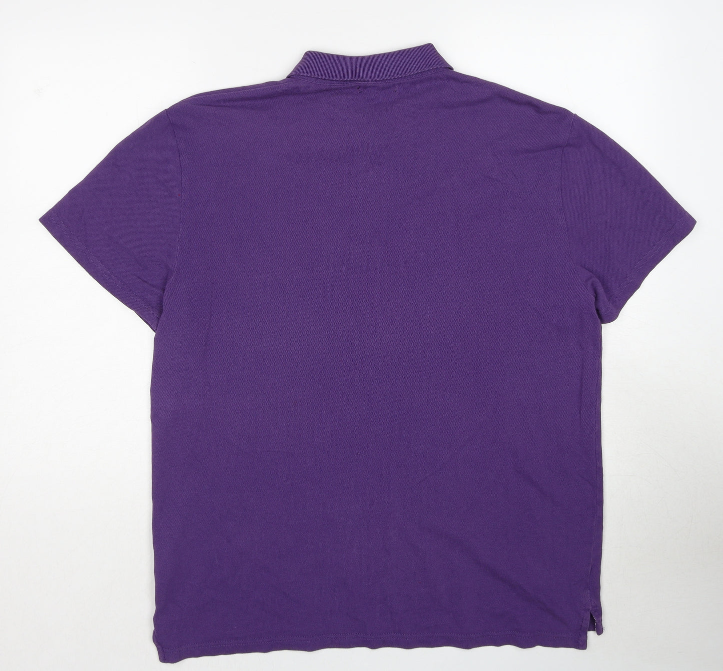 Linea Womens Purple Cotton Basic Polo Size XL Collared