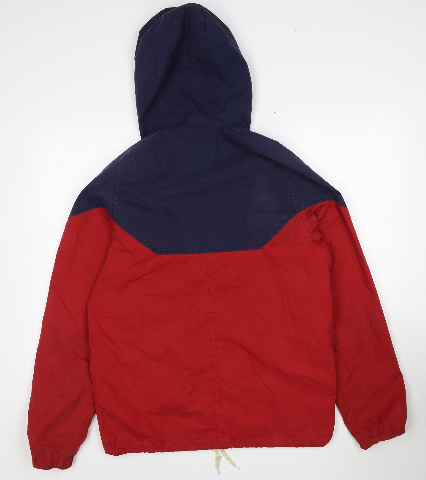 FLY53 Mens Red Windbreaker Jacket Size L Zip - Colourblock