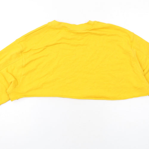 Weekday Womens Yellow Cotton Pullover Sweatshirt Size M Pullover