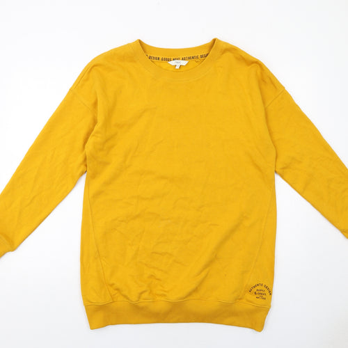 NEXT Womens Yellow Cotton Pullover Sweatshirt Size M Pullover