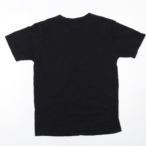 Saltrock Boys Black Cotton Basic T-Shirt Size 13 Years Round Neck Pullover - Salt Rock