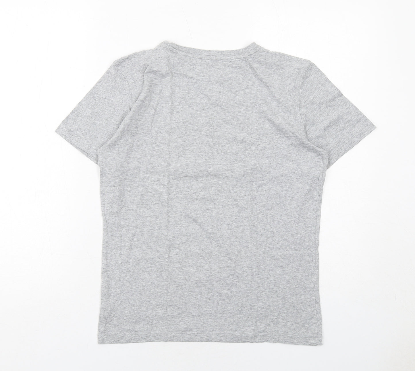 Calvin Klein Boys Grey Cotton Basic T-Shirt Size 14-15 Years Round Neck Pullover