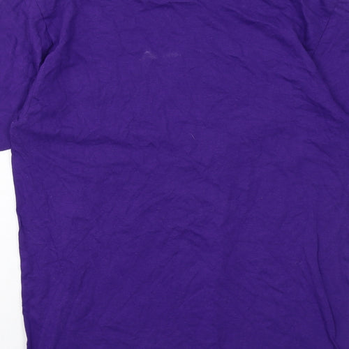 Fanatics Mens Purple Cotton T-Shirt Size S Crew Neck - Washington Baseball