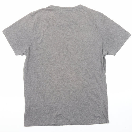 Burton Mens Grey Polyester T-Shirt Size M Round Neck