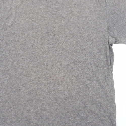 Burton Mens Grey Polyester T-Shirt Size M Round Neck