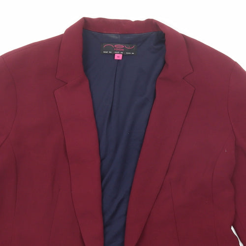 New Look Womens Purple Jacket Blazer Size 10