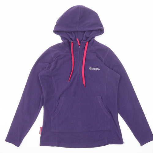 Mountain Warehouse Womens Purple Polyester Pullover Hoodie Size 10 Zip