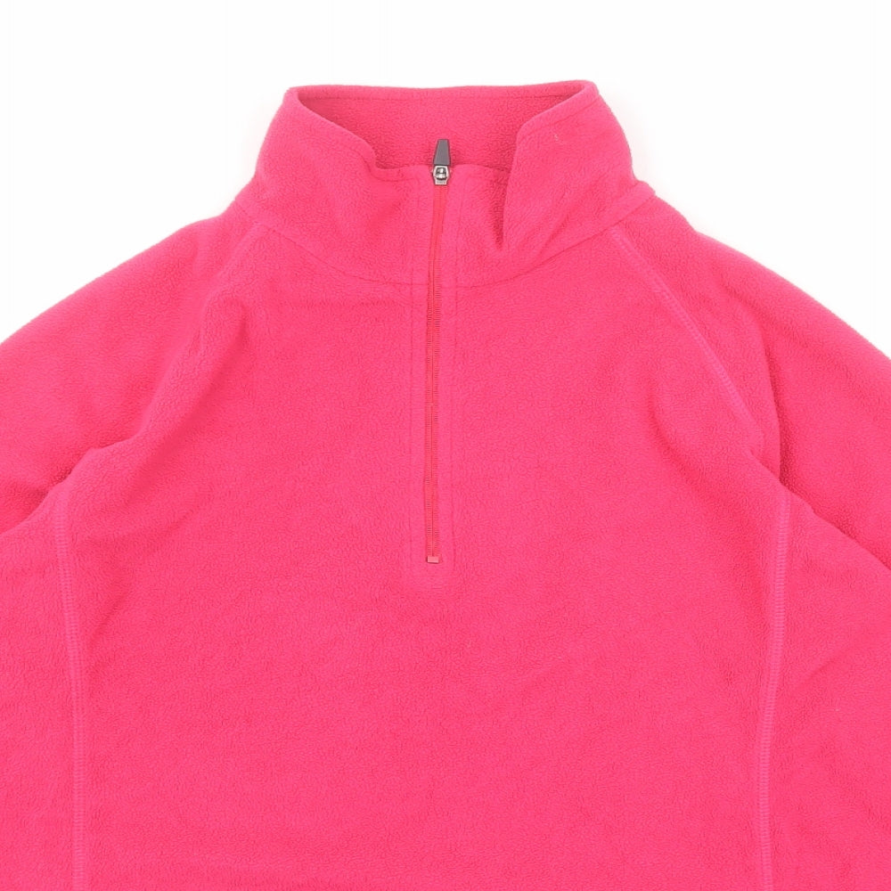 Trespass Womens Pink Polyester Pullover Sweatshirt Size 12 Zip