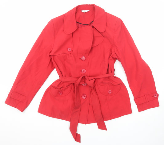 BHS Womens Red Jacket Size 18 Button