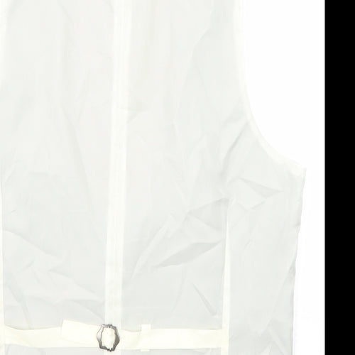 River Island Mens Grey Plaid Polyester Jacket Suit Waistcoat Size 40 Regular