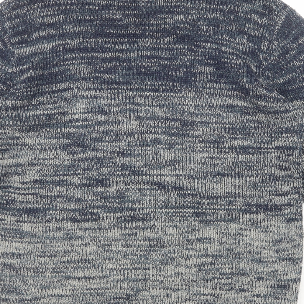 Sandstone & Co Mens Blue V-Neck Acrylic Pullover Jumper Size M Long Sleeve