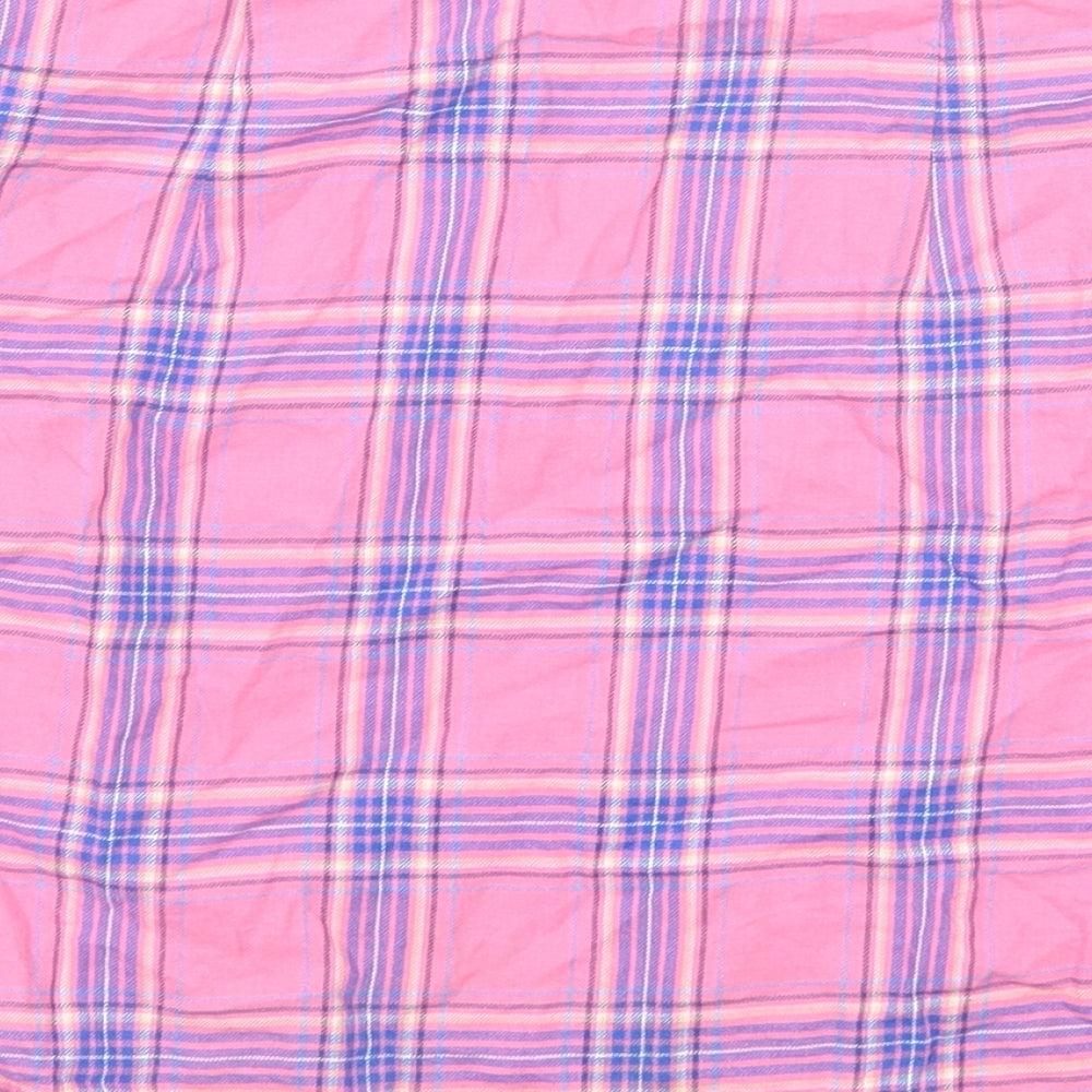 Princess Polly Womens Pink Plaid Cotton A-Line Skirt Size 6 Zip