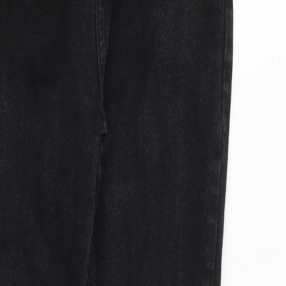 New Look Womens Black Cotton Skinny Jeans Size 8 Extra-Slim Zip