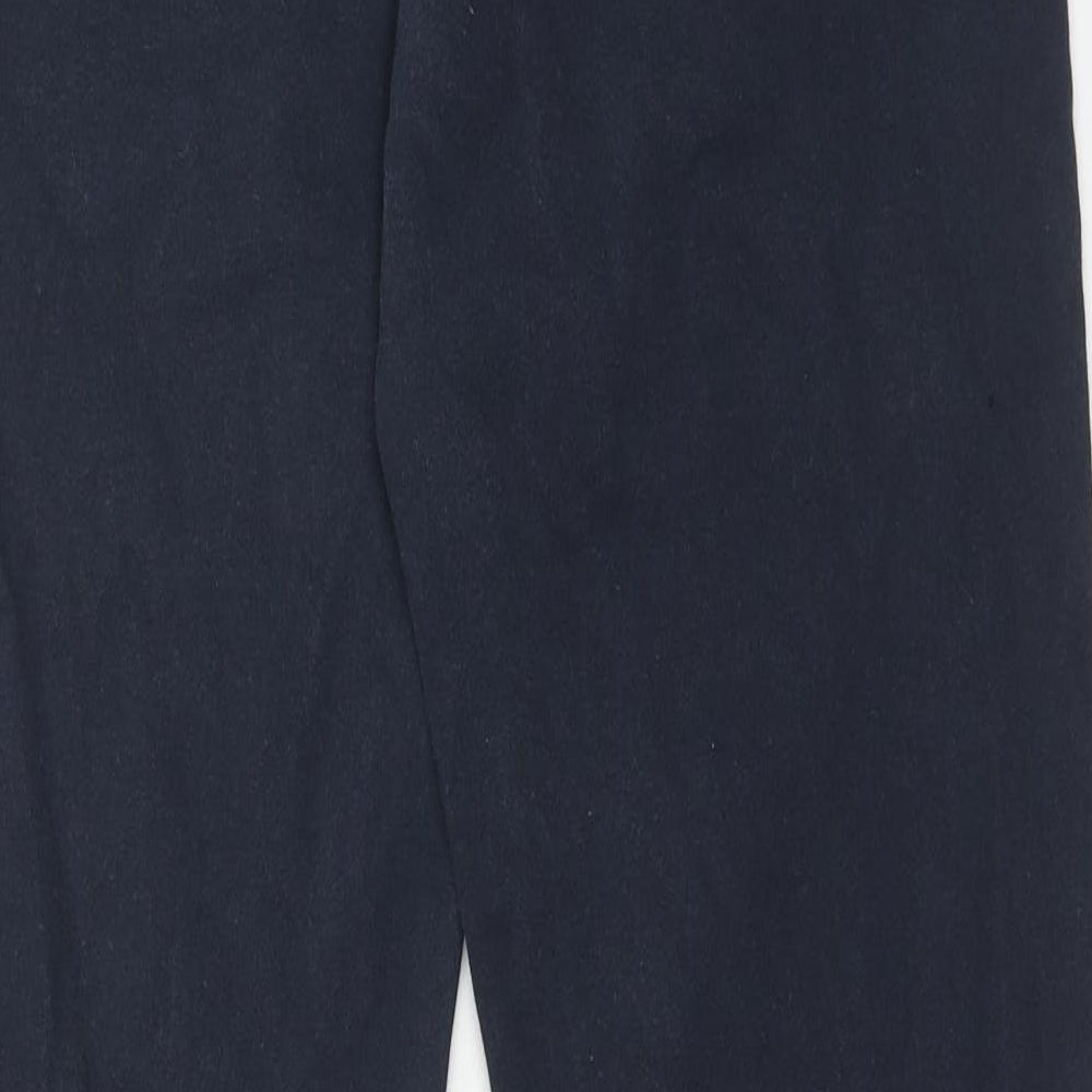 Racing Green Mens Blue Cotton Trousers Size 32 in Regular Zip