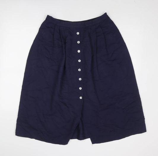 BHS Womens Blue Viscose Swing Skirt Size 18