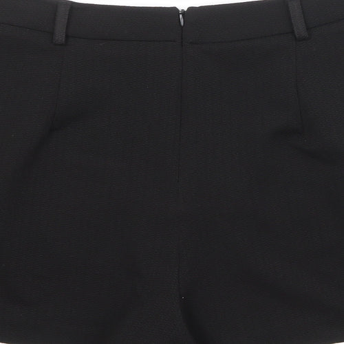 New Look Womens Black Polyester Basic Shorts Size 14 Regular Zip