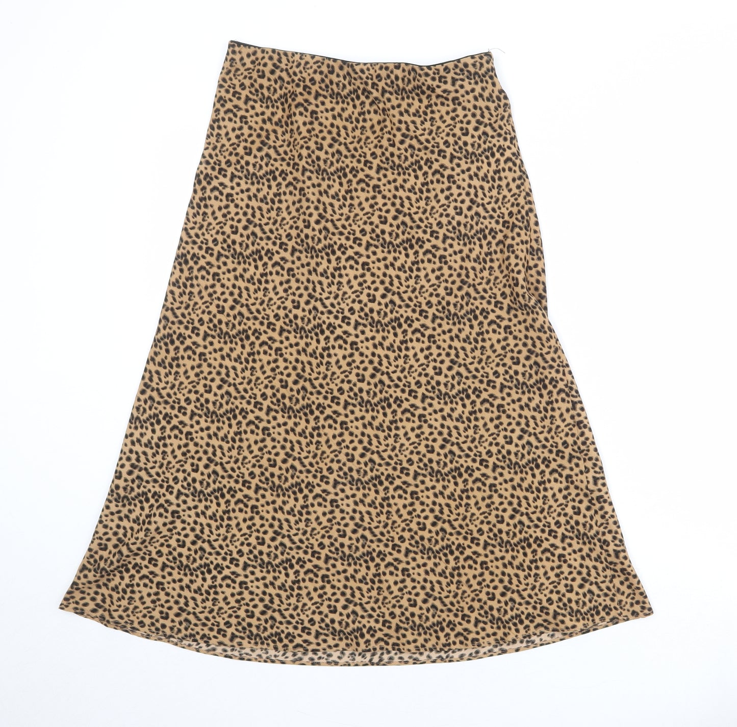 Nasty Gal Womens Brown Animal Print Polyester Swing Skirt Size 12 - Leopard Pattern