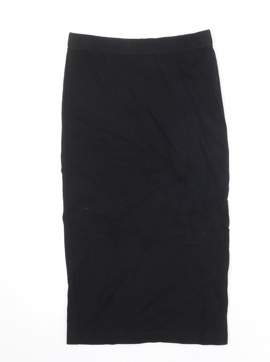 Wallis Womens Black Viscose Straight & Pencil Skirt Size 12