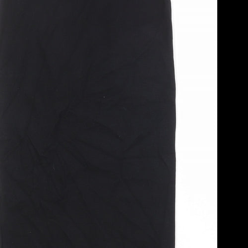 Wallis Womens Black Viscose Straight & Pencil Skirt Size 12