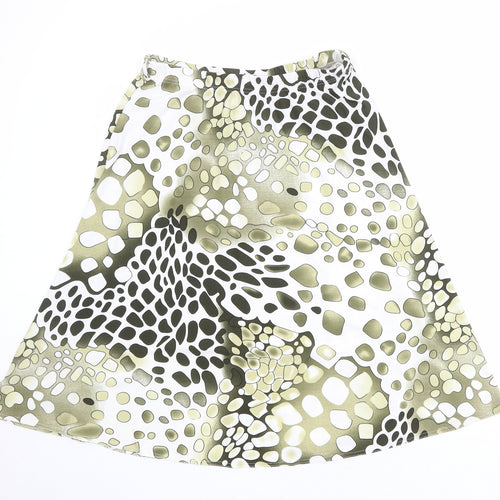 Alexara Womens Multicoloured Geometric Polyester Swing Skirt Size 14