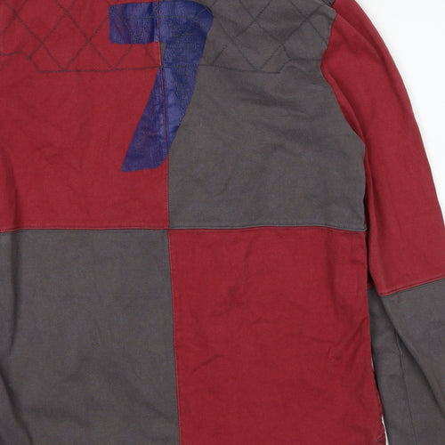 Jack Wills Mens Multicoloured Colourblock Cotton Polo Size L Collared Button