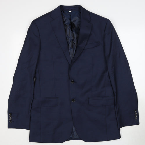 Autograph Mens Blue Wool Jacket Suit Jacket Size 38 Regular