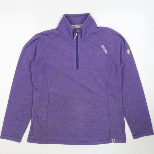 Regatta Womens Purple Polyester Pullover Sweatshirt Size 12 Pullover