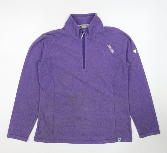 Regatta Womens Purple Polyester Pullover Sweatshirt Size 12 Pullover