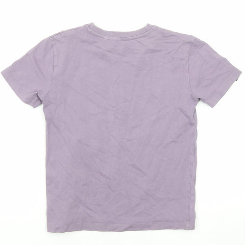 NEXT Boys Purple Cotton Basic T-Shirt Size 7 Years Round Neck Pullover - Skateboarding