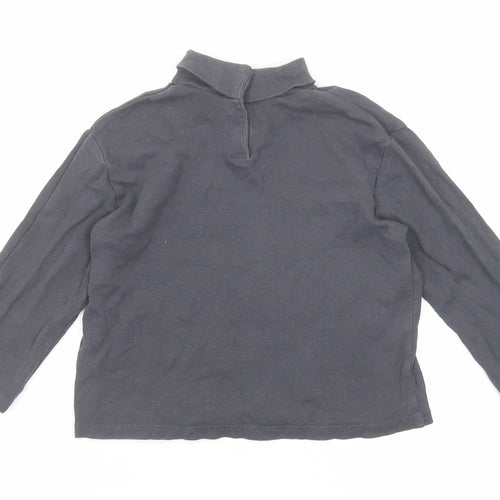 Zara Boys Grey Polyester Basic Polo Size 2-3 Years Collared Snap