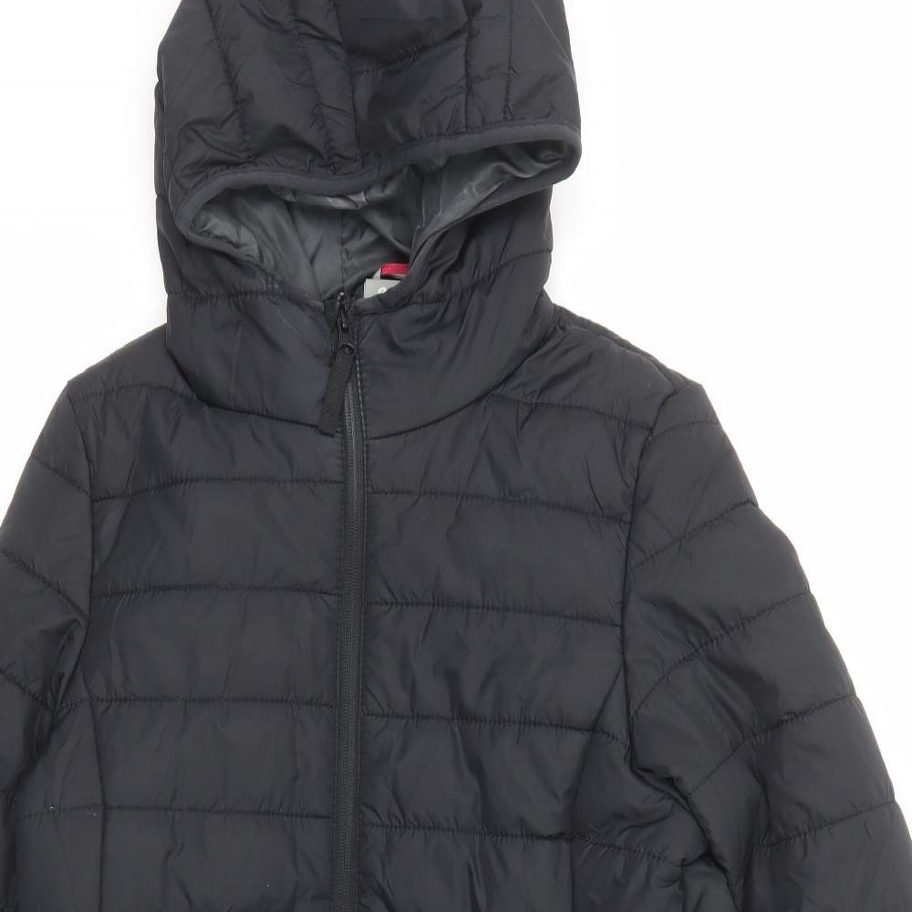 Peter Scott Womens Black Quilted Coat Size 10 Zip