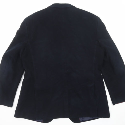 John Lewis Mens Blue Cotton Jacket Suit Jacket Size 46 Regular