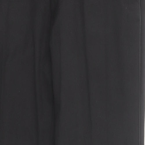 Marks and Spencer Mens Black Polyester Dress Pants Trousers Size 38 in L31 in Regular Zip