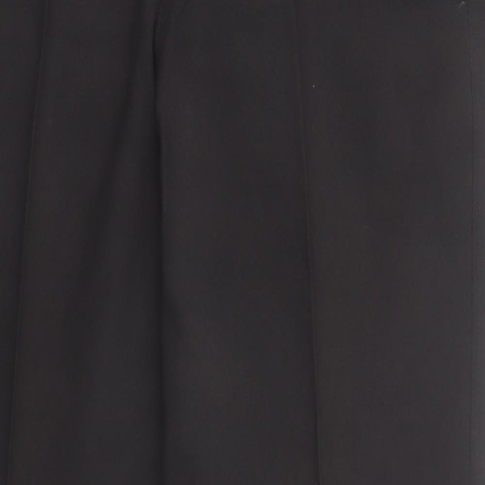 Marks and Spencer Mens Black Polyester Dress Pants Trousers Size 34 in L31 in Regular Zip