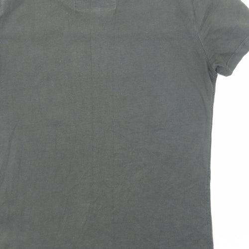 Superdry Mens Grey Cotton T-Shirt Size S Round Neck