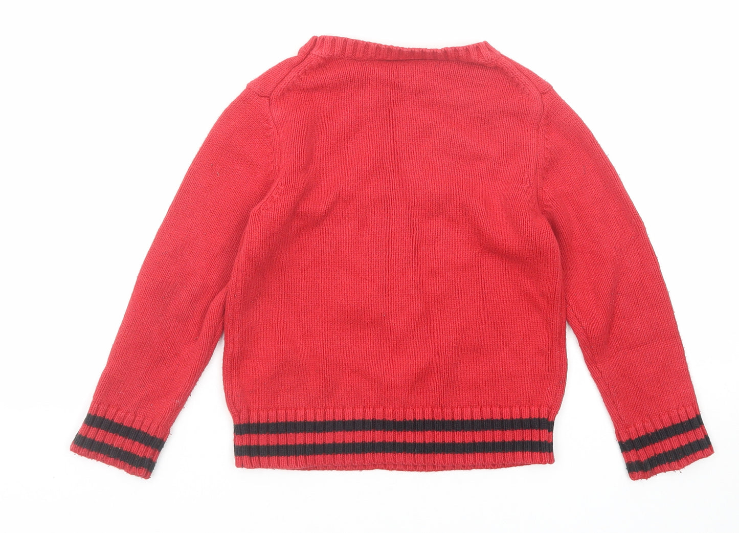 Gap Boys Red Round Neck Cotton Pullover Jumper Size 5 Years Pullover - Spiderman