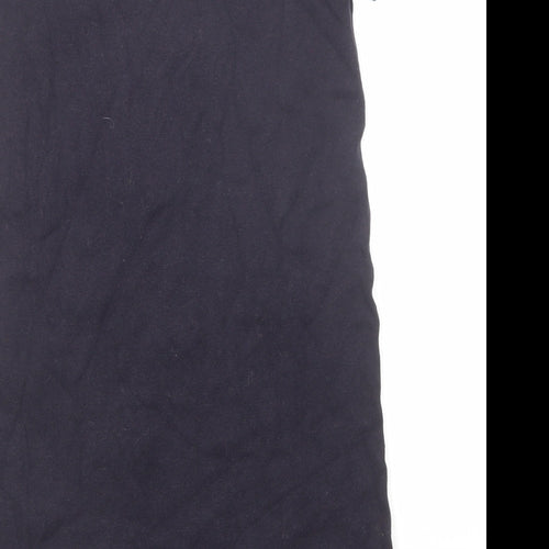 H&M Girls Blue Geometric Cotton Jumper Dress Size 7-8 Years Round Neck Pullover - Heart Print