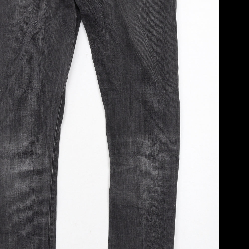 Gap Mens Black Cotton Skinny Jeans Size 32 in L34 in Slim Zip