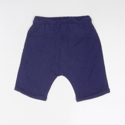 NEXT Boys Blue Cotton Jogger Trousers Size 3-4 Years Regular Drawstring